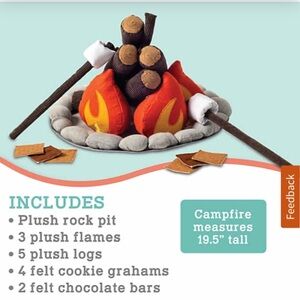 Plush Campfire Playset 19 pc Set